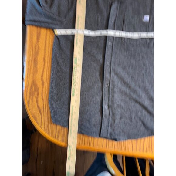 Hurley men's long sleeve button-up flannel shirt marled gray size Small - Picture 2 of 9